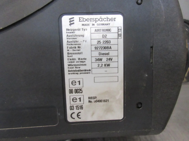 Iveco HIWAY 504001621 STANDKACHEL D2 - Θέρμανση/ Εξαερισμός για Φορτηγό: φωτογραφία 5 Iveco HIWAY 504001621 STANDKACHEL D2 - Θέρμανση/ Εξαερισμός για Φορτηγό: φωτογραφία 5