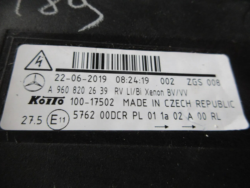 Mercedes-Benz A 960 820 26 39 XENOS KOPLAMP LINKS MERCEDES MP4 EURO 6 LINKS - Προβολέας για Φορτηγό: φωτογραφία 5 Mercedes-Benz A 960 820 26 39 XENOS KOPLAMP LINKS MERCEDES MP4 EURO 6 LINKS - Προβολέας για Φορτηγό: φωτογραφία 5