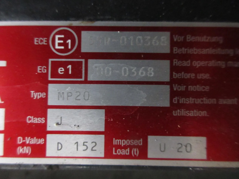 Jost 81.42710-6303// JOST D 152//MP20// 81.42710-6303// JOST D 152//MP20// MAN 18.420 EURO 6 MODEL 2020 - Πέμπτος τροχός για Φορτηγό: φωτογραφία 5 Jost 81.42710-6303// JOST D 152//MP20// 81.42710-6303// JOST D 152//MP20// MAN 18.420 EURO 6 MODEL 2020 - Πέμπτος τροχός για Φορτηγό: φωτογραφία 5