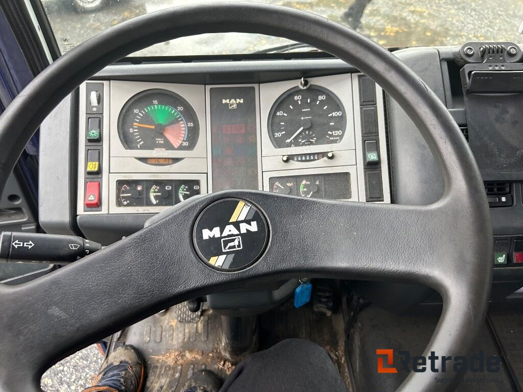 Φορτηγό ανατρεπόμενο, Φορτηγό με γερανό 2000 Tippbil med kran og  plan MAN 12.224LC. EU-Godkjent: φωτογραφία 18