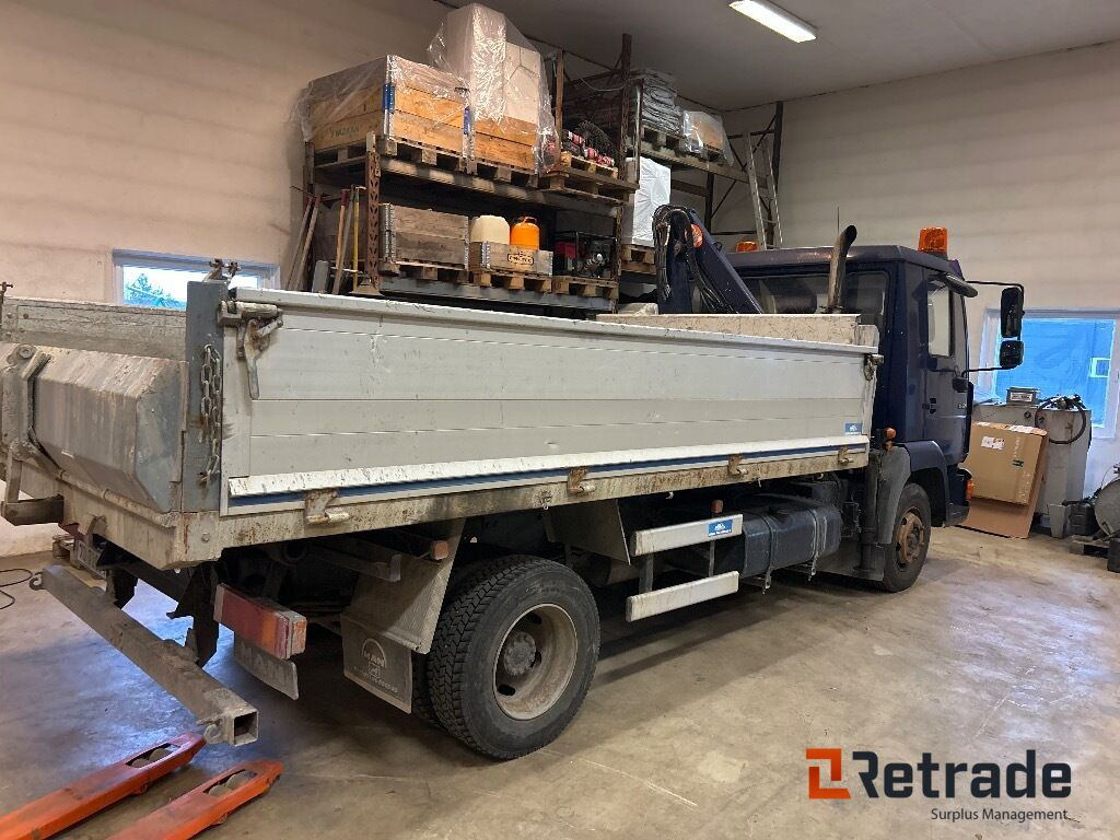 Φορτηγό ανατρεπόμενο, Φορτηγό με γερανό 2000 Tippbil med kran og  plan MAN 12.224LC. EU-Godkjent: φωτογραφία 28