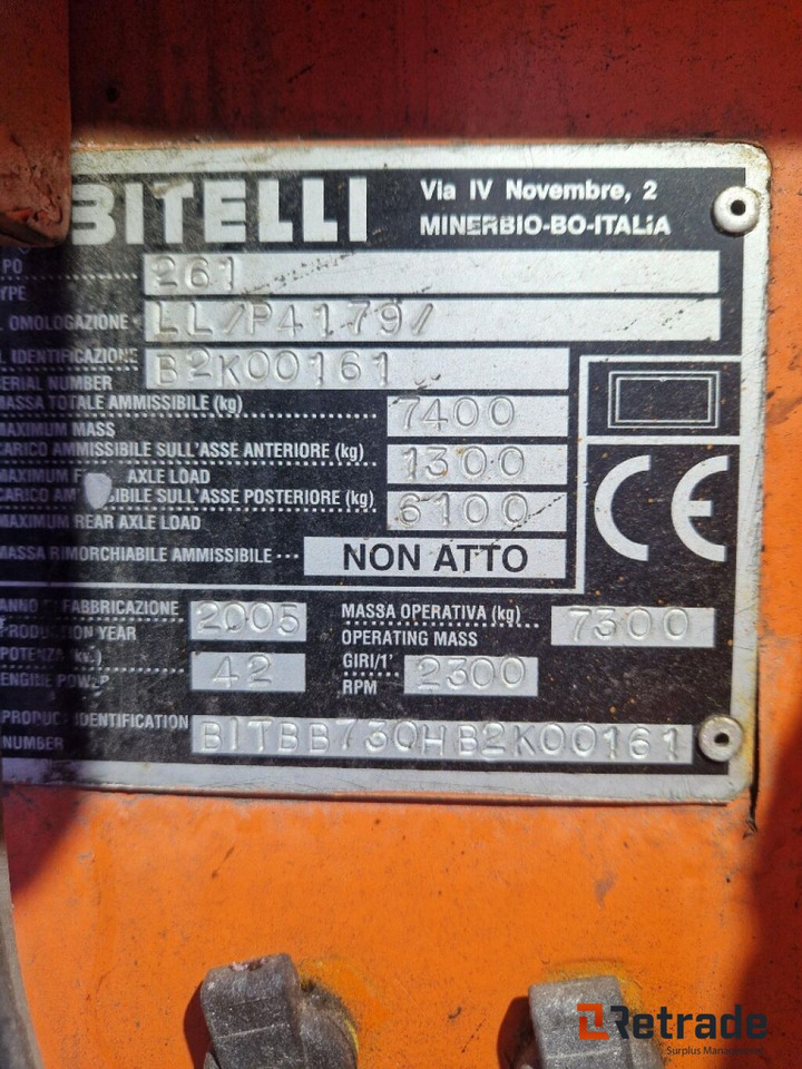 Κατασκευή μηχανήματα Bitelli 730 RB320: φωτογραφία 9 Κατασκευή μηχανήματα Bitelli 730 RB320: φωτογραφία 9