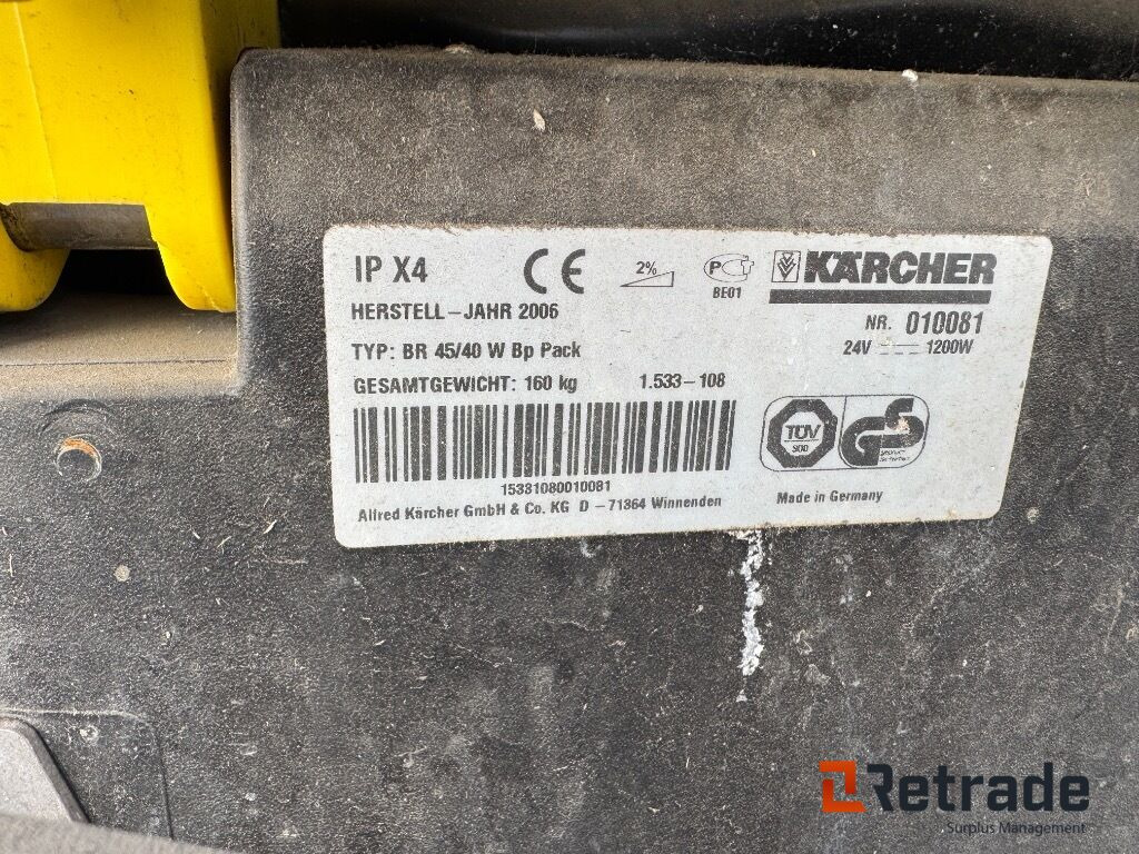Skurmaskin Kärcher BR 45/40 W - Μηχάνημα πλύσης-στέγνωσης: φωτογραφία 5 Skurmaskin Kärcher BR 45/40 W - Μηχάνημα πλύσης-στέγνωσης: φωτογραφία 5
