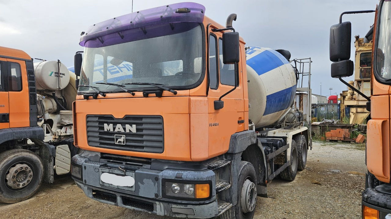 MAN FE 410A 8x4 mixer - 7m3 - euro 3 - Μπετονιέρα φορτηγό: φωτογραφία 1 MAN FE 410A 8x4 mixer - 7m3 - euro 3 - Μπετονιέρα φορτηγό: φωτογραφία 1
