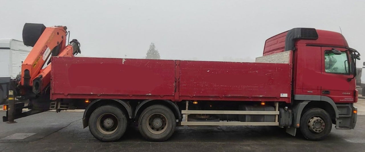 Mercedes-Benz Actros 2644L 6X4 stake body - Palfinger crane PK18500 - Φορτηγό με ανοιχτή καρότσα: φωτογραφία 4 Mercedes-Benz Actros 2644L 6X4 stake body - Palfinger crane PK18500 - Φορτηγό με ανοιχτή καρότσα: φωτογραφία 4