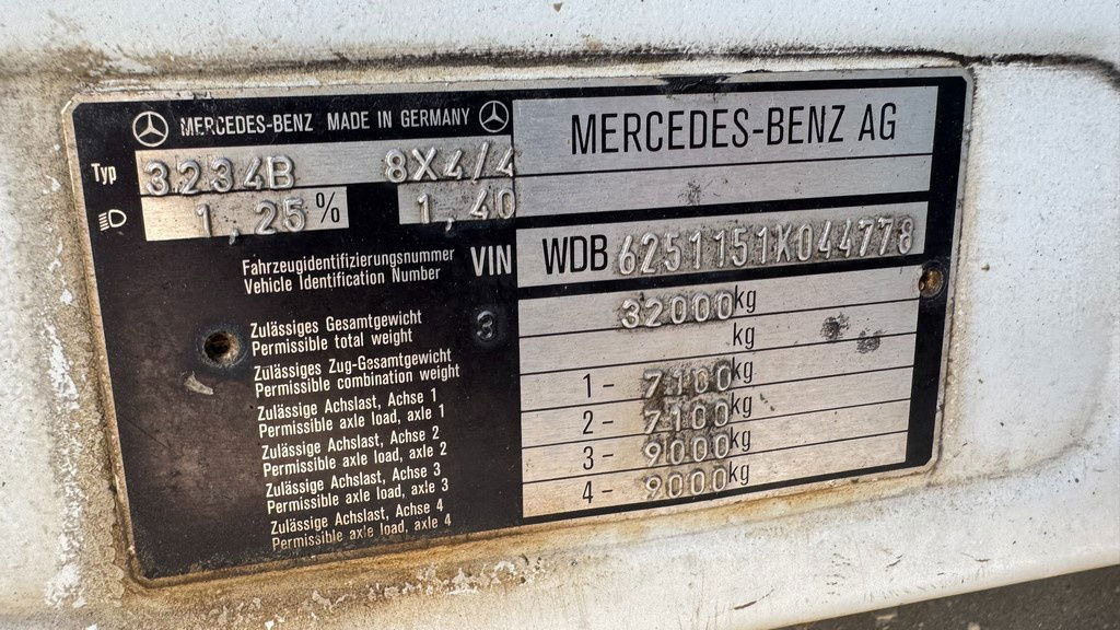 Φορτηγό σασί Mercedes-Benz SK 3234 8x4 chassis: φωτογραφία 26
