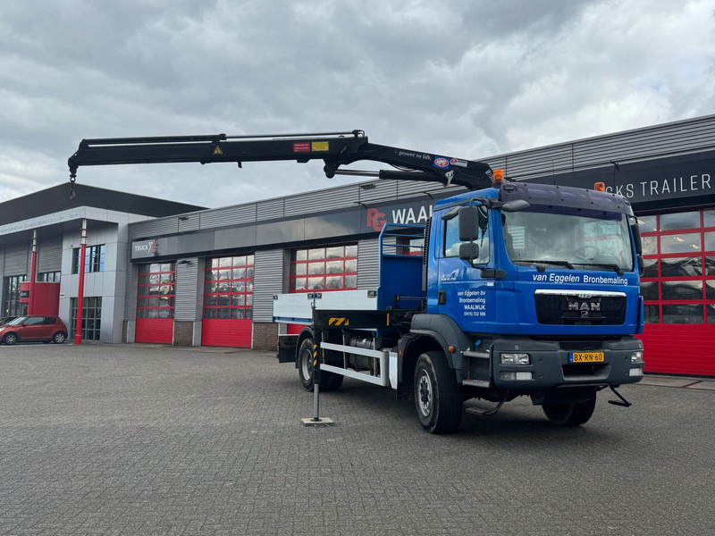 Φορτηγό με γερανό MAN TGM 18-290 4x4 Kraan met Open laadbak HMF Kraan 13 T: φωτογραφία 5
