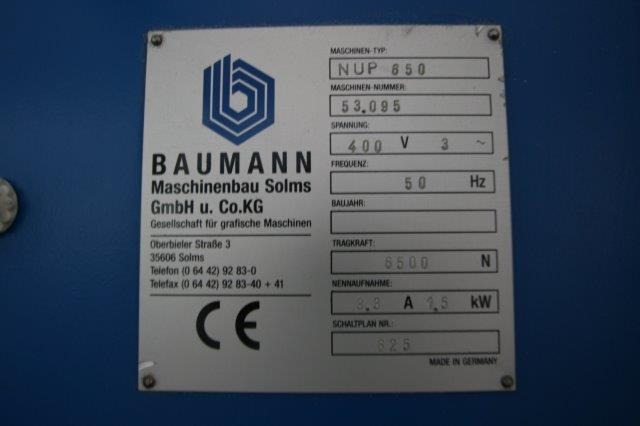 Baumann NUP 650 stack lift - Εξοπλισμός αποθήκης: φωτογραφία 2 Baumann NUP 650 stack lift - Εξοπλισμός αποθήκης: φωτογραφία 2