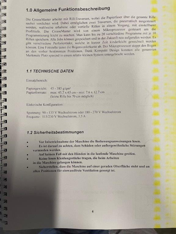Εκτυπωτική μηχανή Graphic Whizard CreaseMaster Plus - automatic grooving, slotting, creasing and perforating machine: φωτογραφία 12