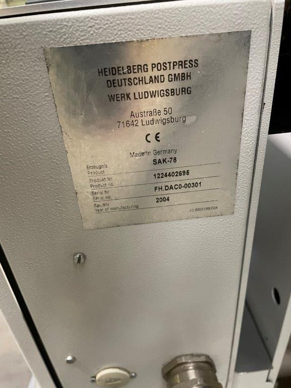 Heidelberg Steel Folder Shed Delivery SAK 78 - Διπλωτική μηχανή: φωτογραφία 4 Heidelberg Steel Folder Shed Delivery SAK 78 - Διπλωτική μηχανή: φωτογραφία 4