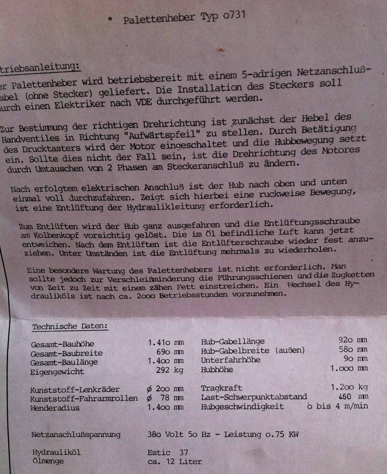 Two electric pallet lifters Butler 1200 - Παλετοφόρο: φωτογραφία 4 Two electric pallet lifters Butler 1200 - Παλετοφόρο: φωτογραφία 4