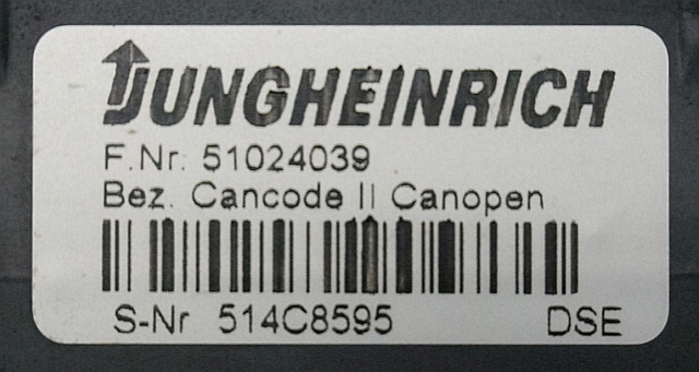 Jungheinrich 51024039 | Codekey Can Open Cancode II sn. 514C8595 - Ηλεκτρικό σύστημα για Ανυψωτικό μηχάνημα: φωτογραφία 3 Jungheinrich 51024039 | Codekey Can Open Cancode II sn. 514C8595 - Ηλεκτρικό σύστημα για Ανυψωτικό μηχάνημα: φωτογραφία 3