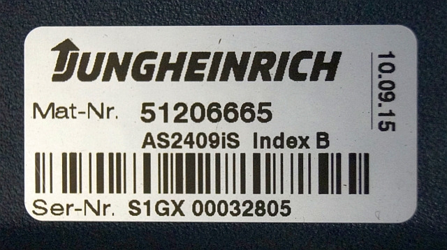 Jungheinrich 51206665 | Rij/hef regeling Drive/lift controller AS2409 i S Index - Ηλεκτρονική μονάδα ελέγχου για Ανυψωτικό μηχάνημα: φωτογραφία 2 Jungheinrich 51206665 | Rij/hef regeling Drive/lift controller AS2409 i S Index - Ηλεκτρονική μονάδα ελέγχου για Ανυψωτικό μηχάνημα: φωτογραφία 2