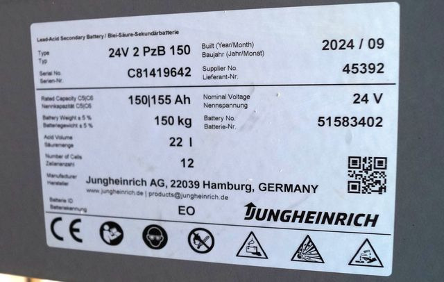 Jungheinrich unknown | Battery 24 2PZB150 year 2024 weight 150 kg sn. C81419642 - Συσσωρευτής για Ανυψωτικό μηχάνημα: φωτογραφία 3 Jungheinrich unknown | Battery 24 2PZB150 year 2024 weight 150 kg sn. C81419642 - Συσσωρευτής για Ανυψωτικό μηχάνημα: φωτογραφία 3