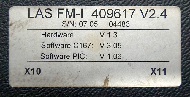 Still 409617 | LAS FM-I HW V2.3 Sw. C167 V3.05 Sw PIC V1.06 sn. 070504483 from F - Ηλεκτρονική μονάδα ελέγχου για Ανυψωτικό μηχάνημα: φωτογραφία 4 Still 409617 | LAS FM-I HW V2.3 Sw. C167 V3.05 Sw PIC V1.06 sn. 070504483 from F - Ηλεκτρονική μονάδα ελέγχου για Ανυψωτικό μηχάνημα: φωτογραφία 4