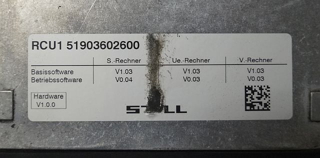 Still 51903602600 | Controller RCU1 base sw V1,03 operating sw V0,04 V0,03 hardw - Ηλεκτρονική μονάδα ελέγχου για Ανυψωτικό μηχάνημα: φωτογραφία 3 Still 51903602600 | Controller RCU1 base sw V1,03 operating sw V0,04 V0,03 hardw - Ηλεκτρονική μονάδα ελέγχου για Ανυψωτικό μηχάνημα: φωτογραφία 3