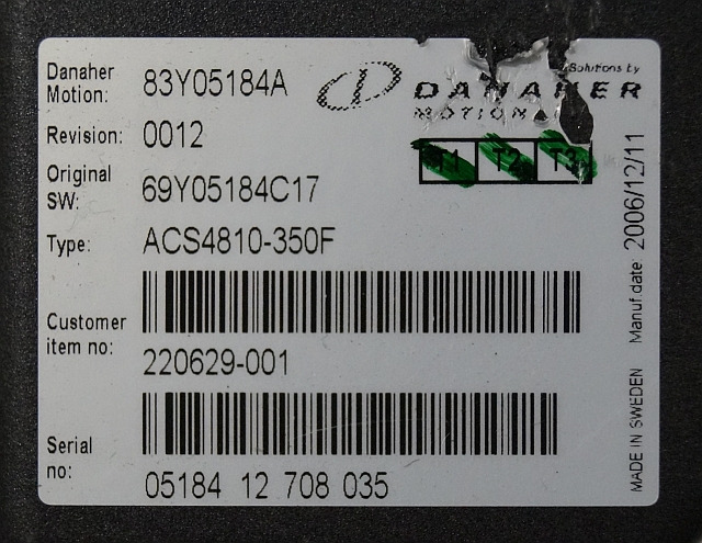 Toyota/BT 220629-001 | Danaher motion AC Superdrive motor controller 83Y05184A A - Ηλεκτρονική μονάδα ελέγχου για Ανυψωτικό μηχάνημα: φωτογραφία 2 Toyota/BT 220629-001 | Danaher motion AC Superdrive motor controller 83Y05184A A - Ηλεκτρονική μονάδα ελέγχου για Ανυψωτικό μηχάνημα: φωτογραφία 2