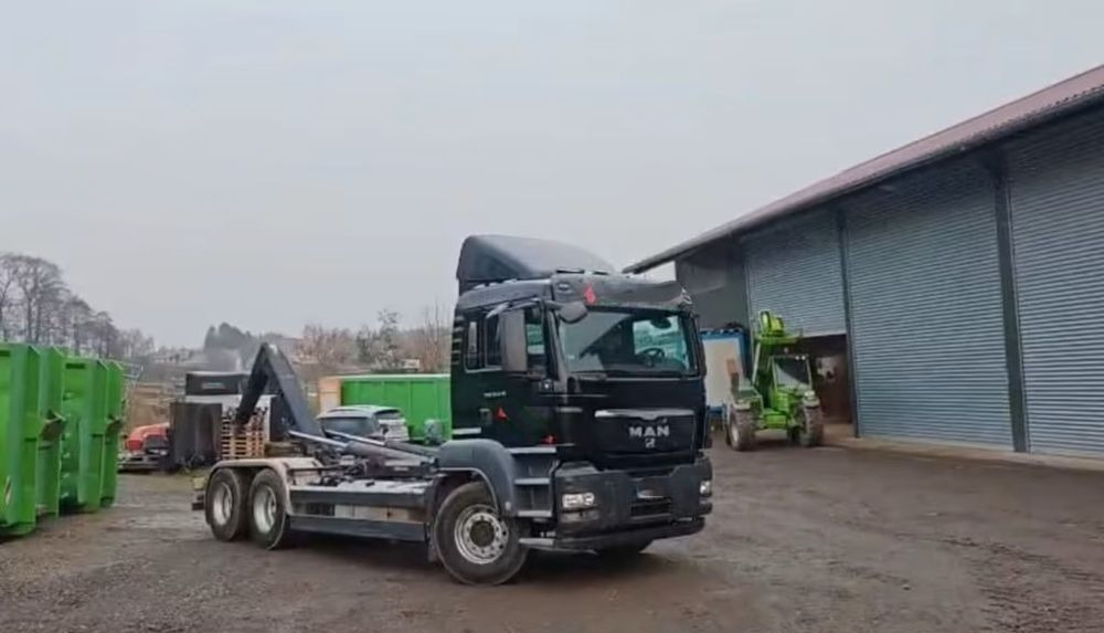 MAN TGS 26.440 6x4 – Meiller z systemem HDS (roll-off) + Kontener + Przyczepa – Euro 5 - Φορτηγό φόρτωσης γάντζου: φωτογραφία 3 MAN TGS 26.440 6x4 – Meiller z systemem HDS (roll-off) + Kontener + Przyczepa – Euro 5 - Φορτηγό φόρτωσης γάντζου: φωτογραφία 3