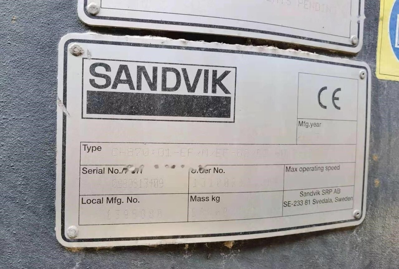 Sandvik CH870 - Κωνικός θραυστήρας: φωτογραφία 2 Sandvik CH870 - Κωνικός θραυστήρας: φωτογραφία 2