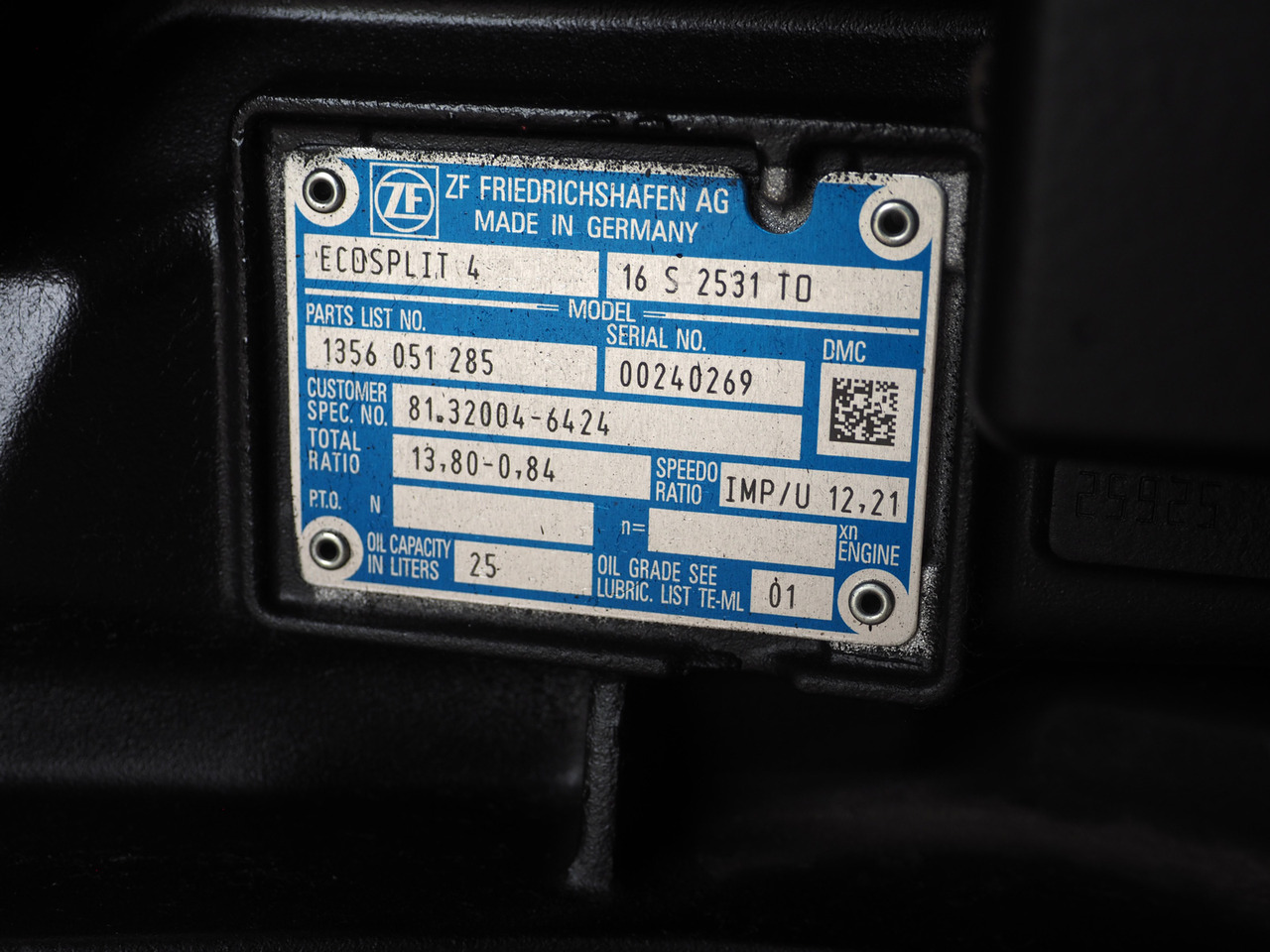ZF Ecosplit 4 (MAN) 16S2531 TO - Κιβώτιο ταχυτήτων για Φορτηγό: φωτογραφία 2 ZF Ecosplit 4 (MAN) 16S2531 TO - Κιβώτιο ταχυτήτων για Φορτηγό: φωτογραφία 2