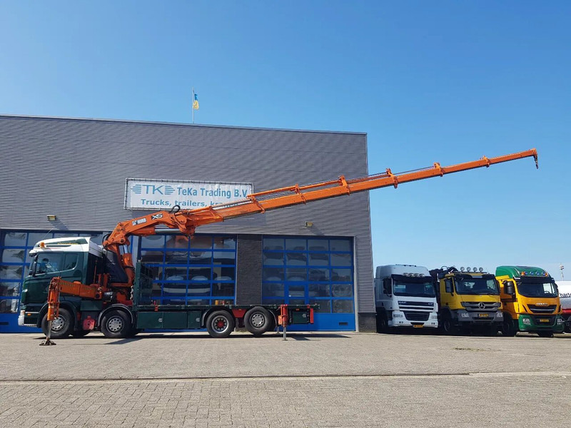 Scania R420 8x2 HIAB 800E-7 Hipro 80 ton/meter Winch Retarder - Φορτηγό με ανοιχτή καρότσα: φωτογραφία 3 Scania R420 8x2 HIAB 800E-7 Hipro 80 ton/meter Winch Retarder - Φορτηγό με ανοιχτή καρότσα: φωτογραφία 3