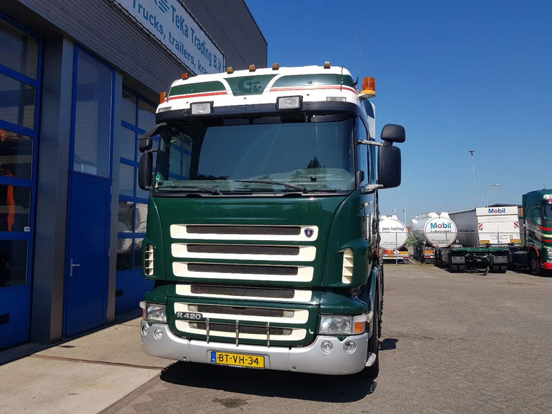 Scania R420 8x2 HIAB 800E-7 Hipro 80 ton/meter Winch Retarder - Φορτηγό με ανοιχτή καρότσα: φωτογραφία 4 Scania R420 8x2 HIAB 800E-7 Hipro 80 ton/meter Winch Retarder - Φορτηγό με ανοιχτή καρότσα: φωτογραφία 4