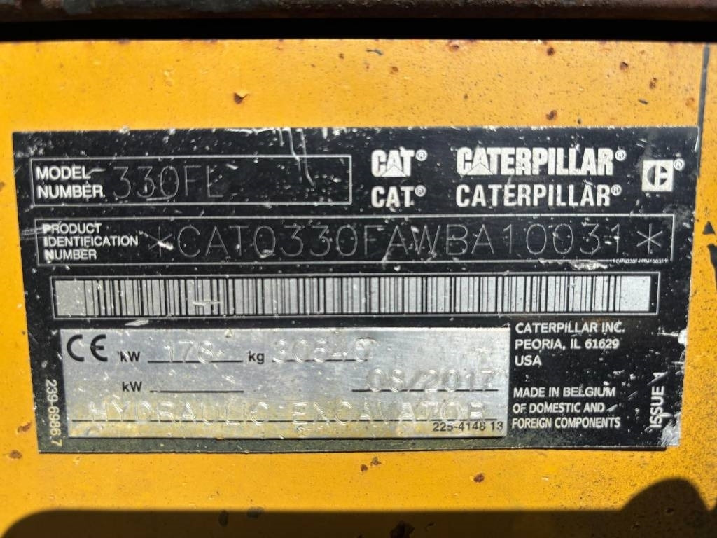 Ερπυστριοφόρος εκσκαφέας CAT 330 FL: φωτογραφία 9