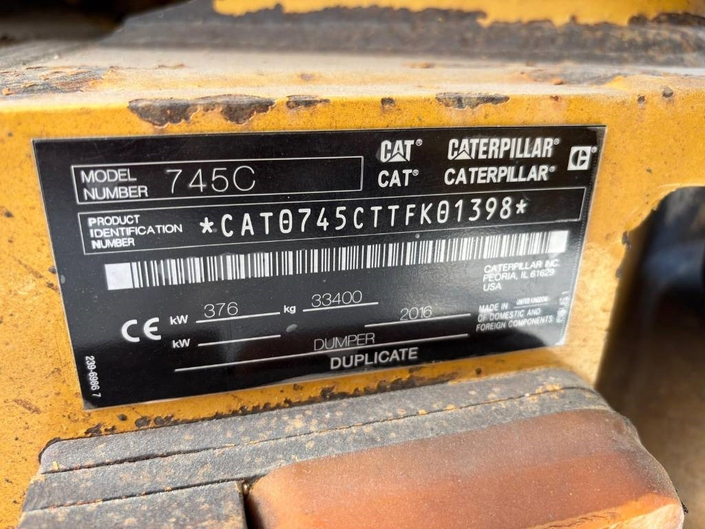 Αρθρωτό φορτηγό CAT 745 C: φωτογραφία 11
