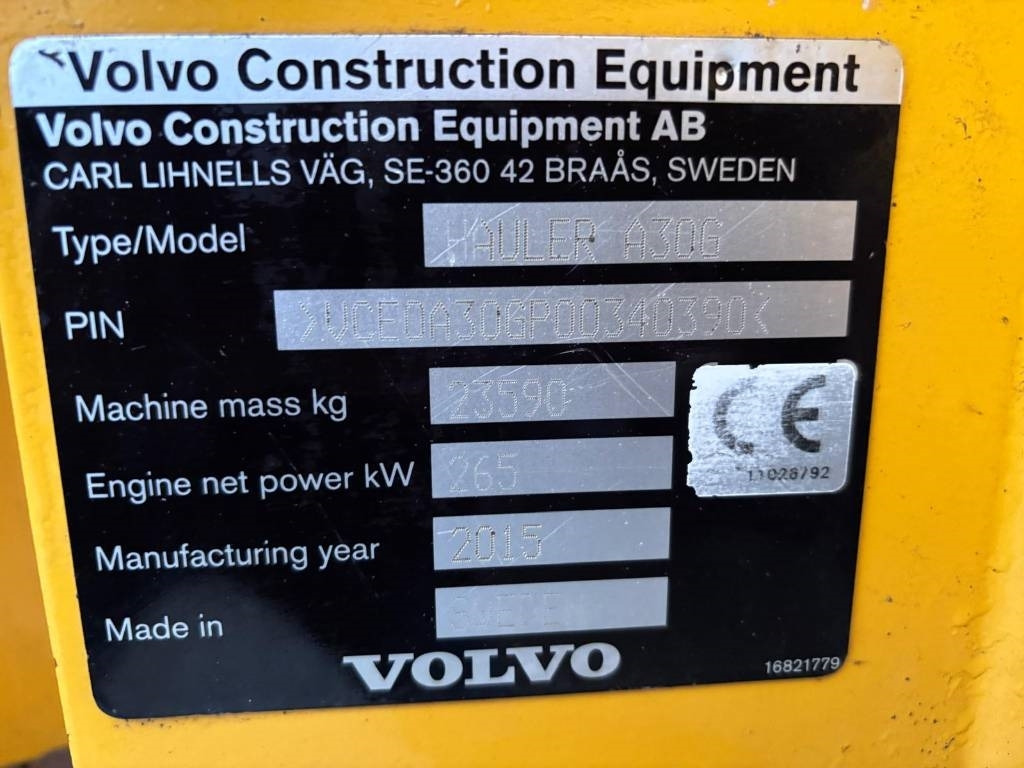 Volvo A 30 G (Under Preparation) - Αρθρωτό φορτηγό: φωτογραφία 4 Volvo A 30 G (Under Preparation) - Αρθρωτό φορτηγό: φωτογραφία 4