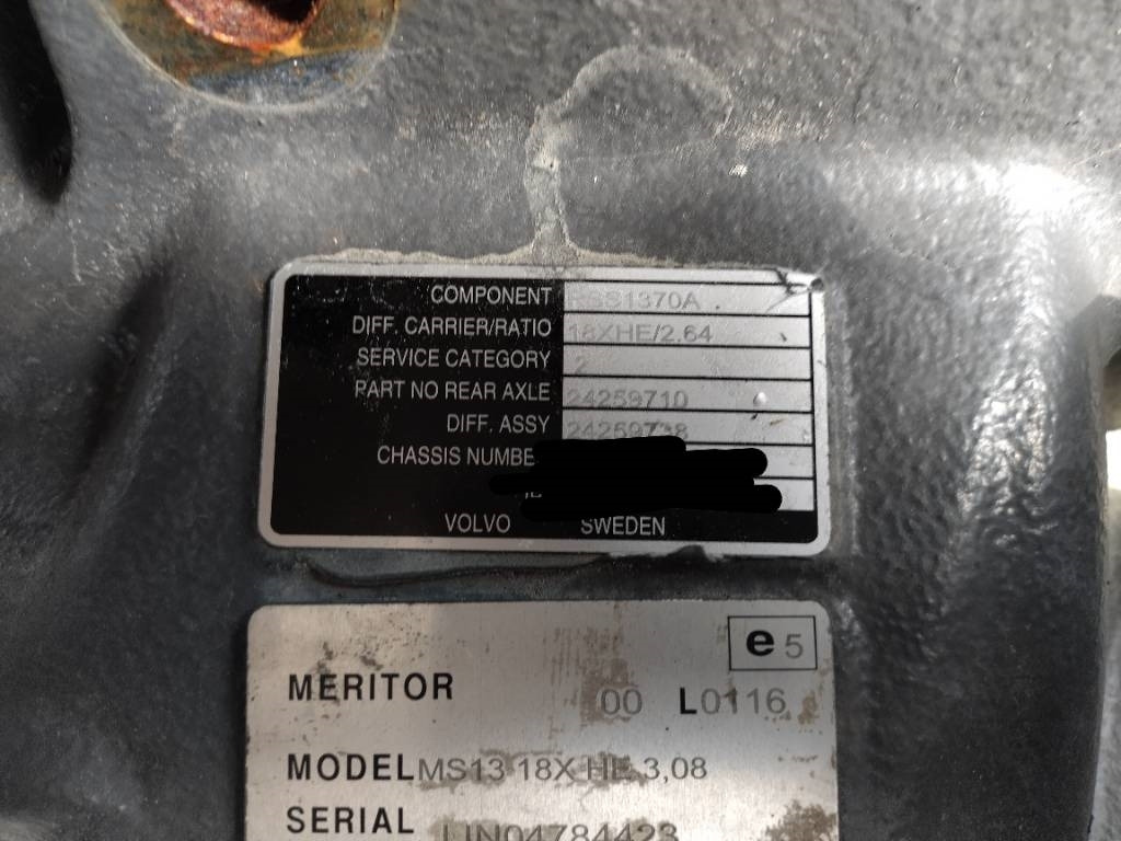 Volvo RSS1370 2,64 - Αξονας και ανταλλακτικά για Φορτηγό: φωτογραφία 3 Volvo RSS1370 2,64 - Αξονας και ανταλλακτικά για Φορτηγό: φωτογραφία 3