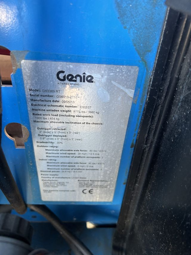 GENIE GS3369RT - Ψαλιδωτό ανυψωτικό: φωτογραφία 4 GENIE GS3369RT - Ψαλιδωτό ανυψωτικό: φωτογραφία 4