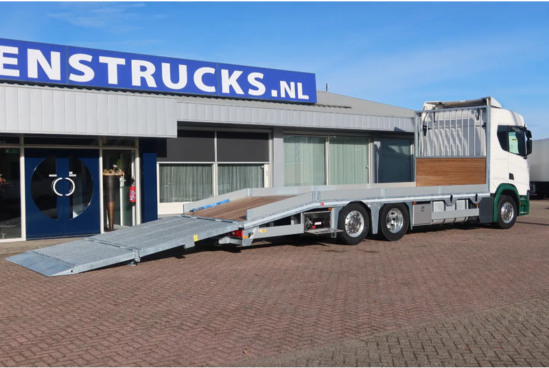 Φορτηγό αυτοκινητάμαξα Scania R500 NGS Machine oprijwagen Stuur as.: φωτογραφία 18