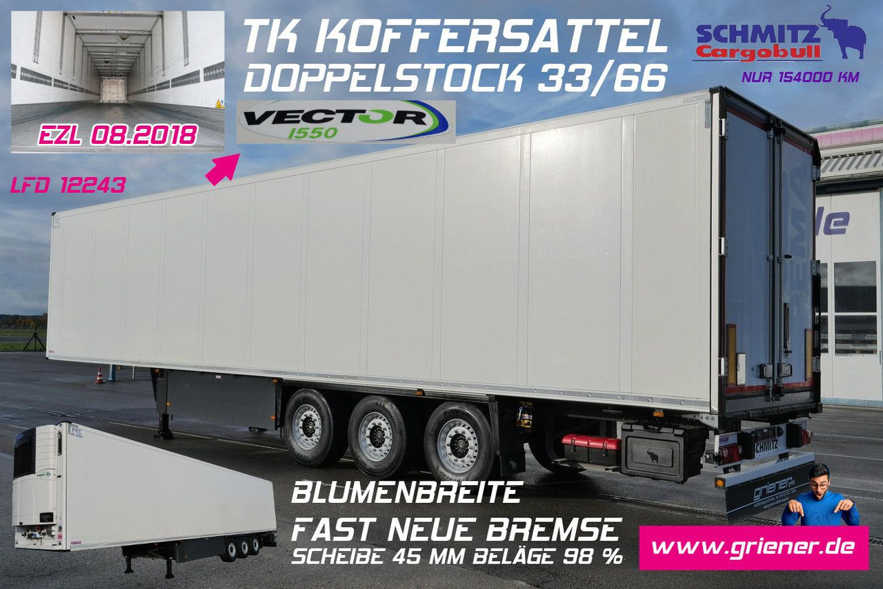 Schmitz Cargobull SKO 24/CARRIER 1550 VECTOR /DOPPELSTOCK /BLUMEN/ - Επικαθήμενο ψυγείο: φωτογραφία 1 Schmitz Cargobull SKO 24/CARRIER 1550 VECTOR /DOPPELSTOCK /BLUMEN/ - Επικαθήμενο ψυγείο: φωτογραφία 1