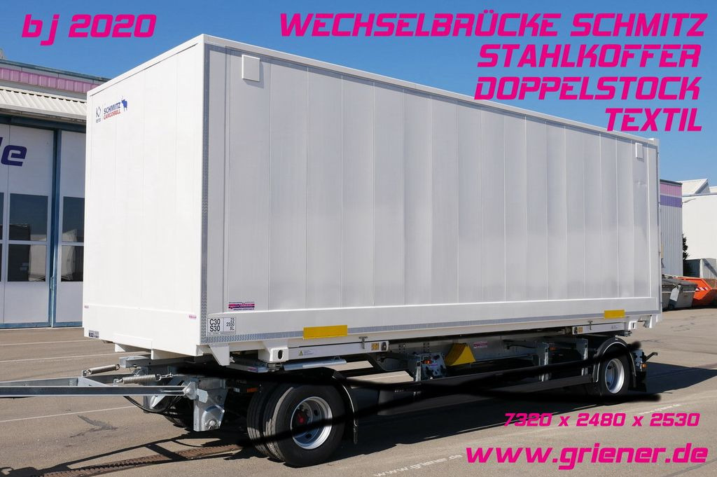 Schmitz Cargobull WKSTG 7,45 /STAHLKOFFER / TEXTIL / DOPPELSTOCK - Ρυμούλκα κόφα: φωτογραφία 1 Schmitz Cargobull WKSTG 7,45 /STAHLKOFFER / TEXTIL / DOPPELSTOCK - Ρυμούλκα κόφα: φωτογραφία 1