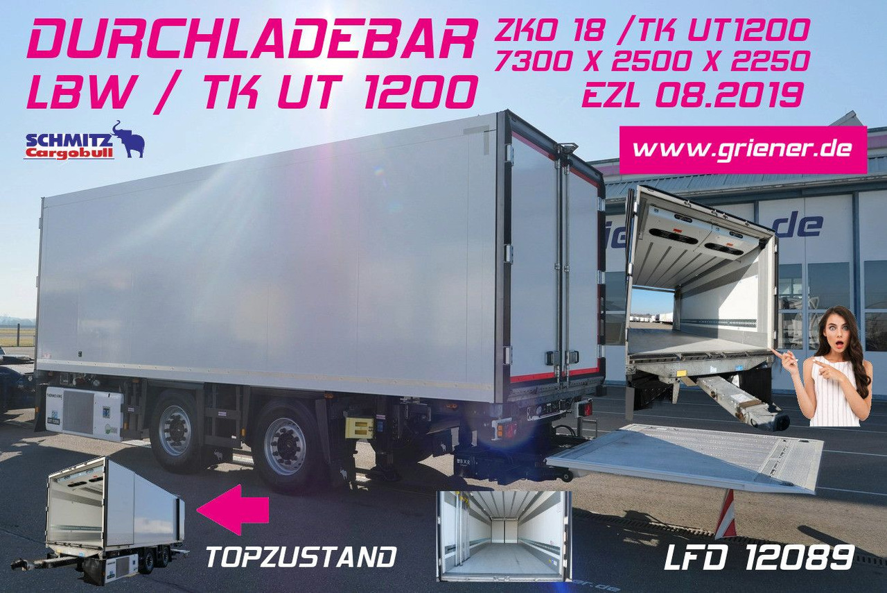 Schmitz Cargobull ZKO 18 /TK UT1200 /DURCHLADEBAR /LBW /7,30 - Ρυμούλκα ψυγείο: φωτογραφία 1 Schmitz Cargobull ZKO 18 /TK UT1200 /DURCHLADEBAR /LBW /7,30 - Ρυμούλκα ψυγείο: φωτογραφία 1