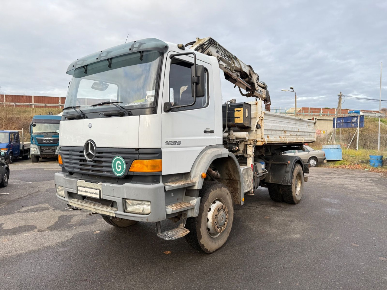 Mercedes-Benz Atego 1828 4x4 Kipper-Kran Atlas - Φορτηγό ανατρεπόμενο, Φορτηγό με γερανό: φωτογραφία 4 Mercedes-Benz Atego 1828 4x4 Kipper-Kran Atlas - Φορτηγό ανατρεπόμενο, Φορτηγό με γερανό: φωτογραφία 4