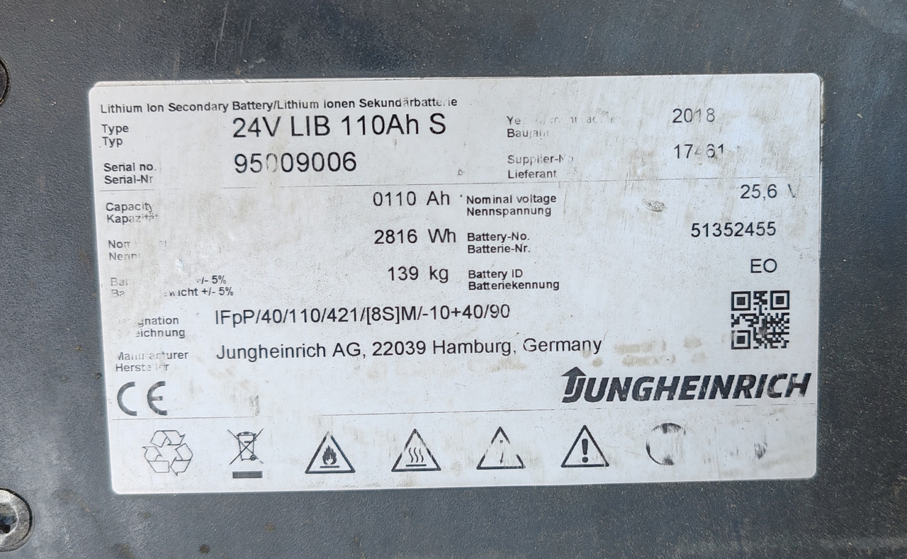 Παλετοφόρο Jungheinrich EJE 114 Lion 1400kg/ 2018y/ 10138mh: φωτογραφία 8 Παλετοφόρο Jungheinrich EJE 114 Lion 1400kg/ 2018y/ 10138mh: φωτογραφία 8