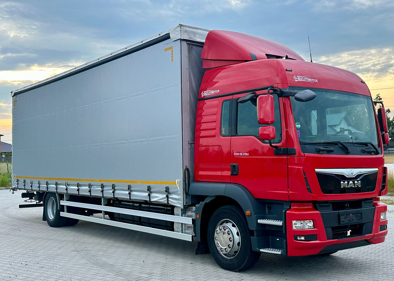 MAN TGM 18.290 / FIRANKA / 22 PALETY / AUTOMAT / EURO 6 / SYPIALKA / ŁADOWNOŚĆ 9 700 - Φορτηγό μουσαμάς: φωτογραφία 1 MAN TGM 18.290 / FIRANKA / 22 PALETY / AUTOMAT / EURO 6 / SYPIALKA / ŁADOWNOŚĆ 9 700 - Φορτηγό μουσαμάς: φωτογραφία 1