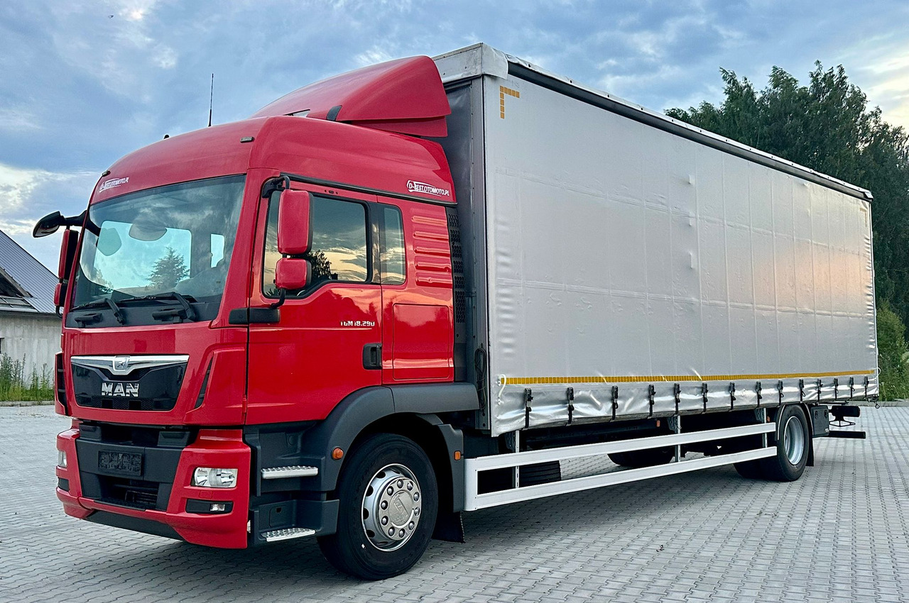 MAN TGM 18.290 / FIRANKA / 22 PALETY / AUTOMAT / EURO 6 / SYPIALKA / ŁADOWNOŚĆ 9 700 - Φορτηγό μουσαμάς: φωτογραφία 2 MAN TGM 18.290 / FIRANKA / 22 PALETY / AUTOMAT / EURO 6 / SYPIALKA / ŁADOWNOŚĆ 9 700 - Φορτηγό μουσαμάς: φωτογραφία 2