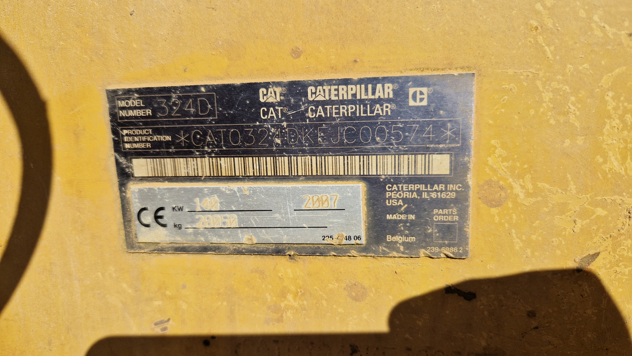 CAT 324 D Deutsche Maschine | Schnellwechsler | Löffel | Hammerhydraulik | 8016h original - Ερπυστριοφόρος εκσκαφέας: φωτογραφία 3 CAT 324 D Deutsche Maschine | Schnellwechsler | Löffel | Hammerhydraulik | 8016h original - Ερπυστριοφόρος εκσκαφέας: φωτογραφία 3