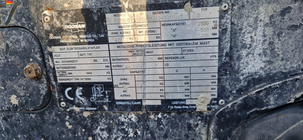 Doosan D25-5 Duplexmast, Seitenverschiebung, autom. Gabelverst. - Πετρελαιοκίνητο περονοφόρο: φωτογραφία 3 Doosan D25-5 Duplexmast, Seitenverschiebung, autom. Gabelverst. - Πετρελαιοκίνητο περονοφόρο: φωτογραφία 3
