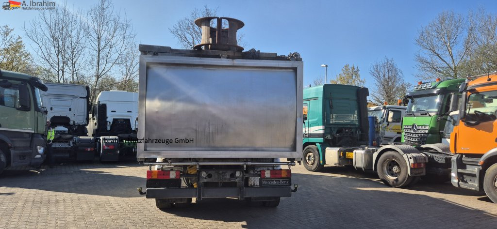 Φορτηγό ανατρεπόμενο, Φορτηγό με γερανό Mercedes-Benz 1824 Kipper Kran, Edelstahlaufbau Tierentsorgung: φωτογραφία 11