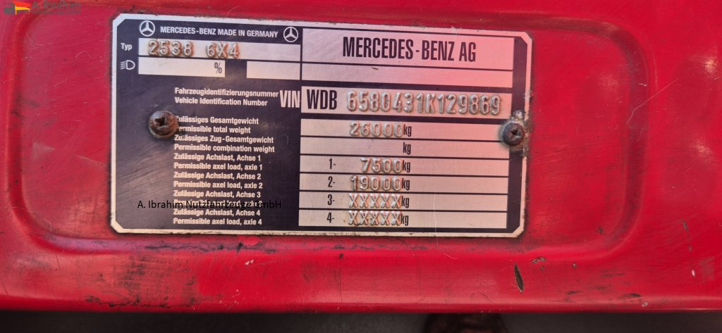 Mercedes-Benz DB 2538 AK 6x4 Meiller Getriebe überholt - Φορτηγό φόρτωσης γάντζου: φωτογραφία 4 Mercedes-Benz DB 2538 AK 6x4 Meiller Getriebe überholt - Φορτηγό φόρτωσης γάντζου: φωτογραφία 4