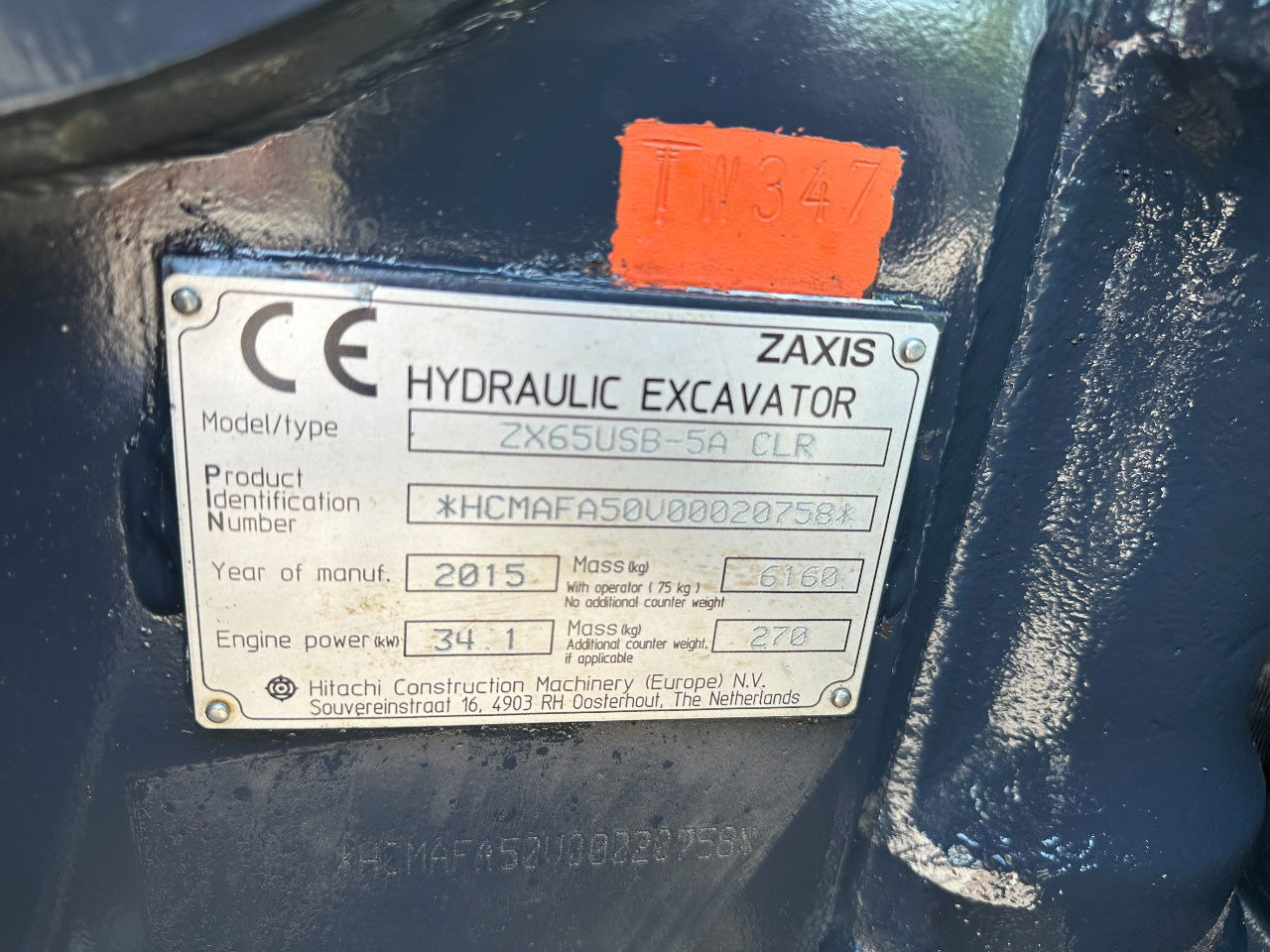 Μίνι εκσκαφέας Hitachi ZX65USB-5A CLR: φωτογραφία 29