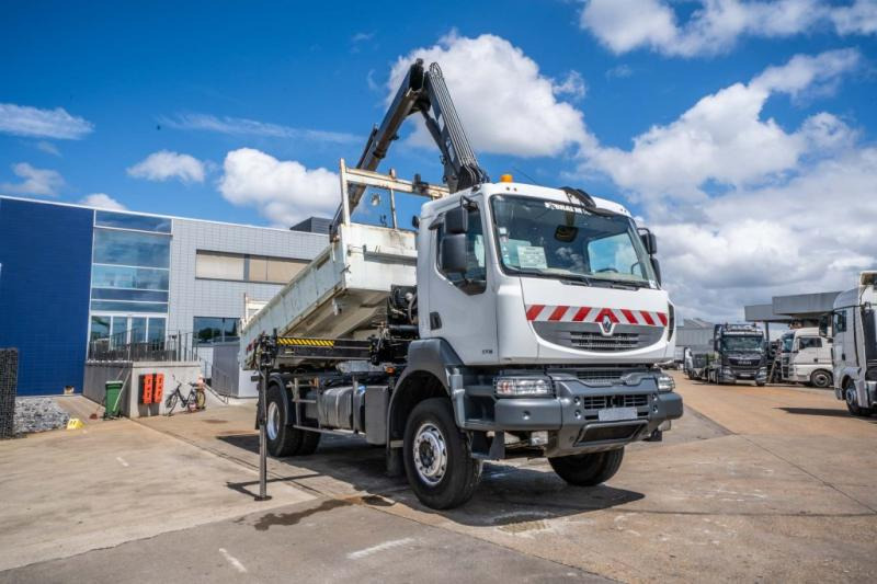 Renault KERAX 370 DXI + TRI BENNE+HIAB 16t/m + 2 EXT - Φορτηγό ανατρεπόμενο, Φορτηγό με γερανό: φωτογραφία 2 Renault KERAX 370 DXI + TRI BENNE+HIAB 16t/m + 2 EXT - Φορτηγό ανατρεπόμενο, Φορτηγό με γερανό: φωτογραφία 2