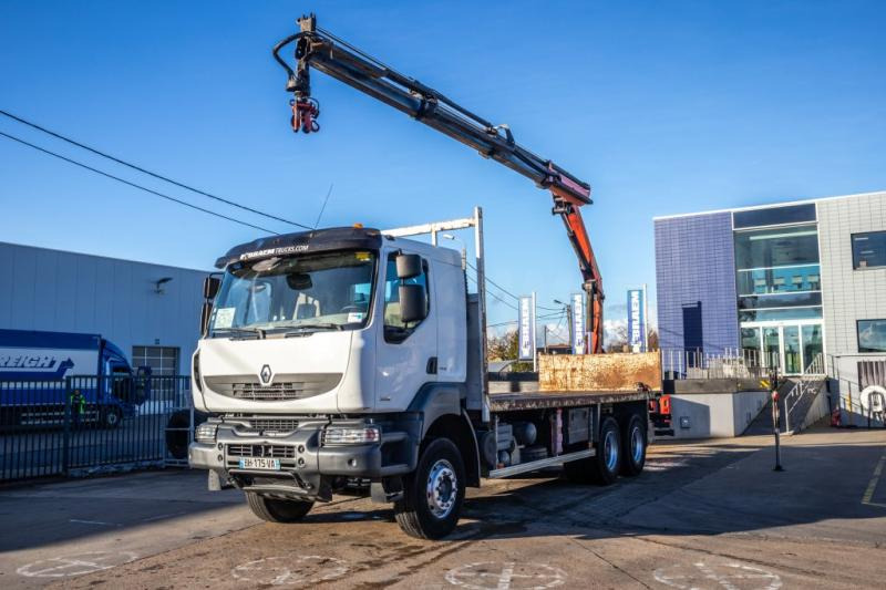 Renault KERAX 380 DXI+E5+PK18TM/3EXT - Φορτηγό με ανοιχτή καρότσα, Φορτηγό με γερανό: φωτογραφία 1 Renault KERAX 380 DXI+E5+PK18TM/3EXT - Φορτηγό με ανοιχτή καρότσα, Φορτηγό με γερανό: φωτογραφία 1
