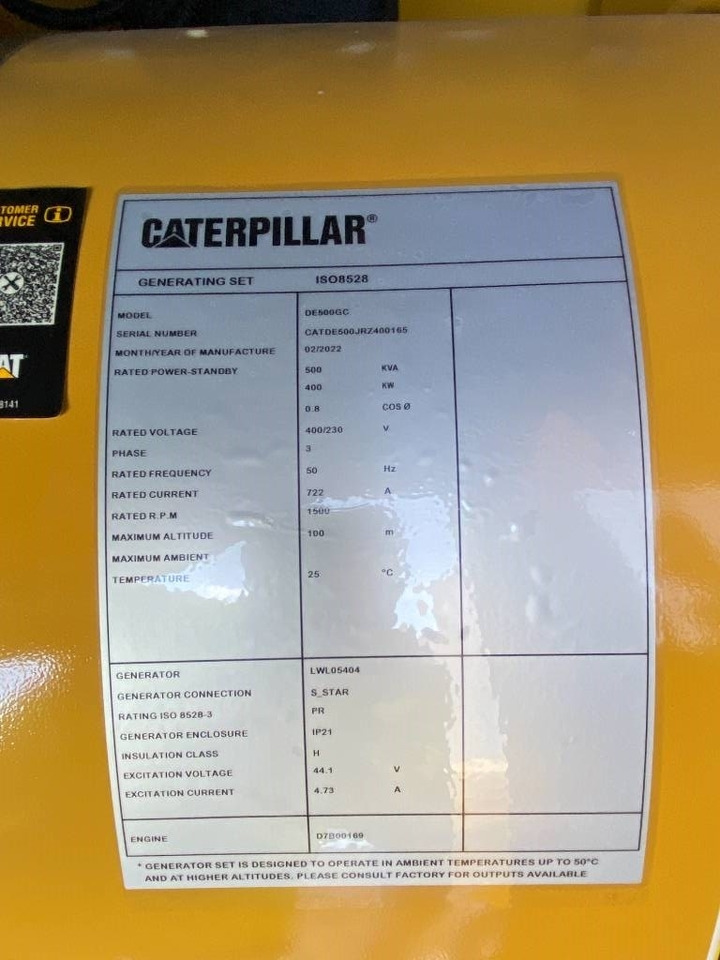 CAT DE500GC - 500 kVA Stand-by Generator - DPX-18220 - Βιομηχανική γεννήτρια: φωτογραφία 4 CAT DE500GC - 500 kVA Stand-by Generator - DPX-18220 - Βιομηχανική γεννήτρια: φωτογραφία 4