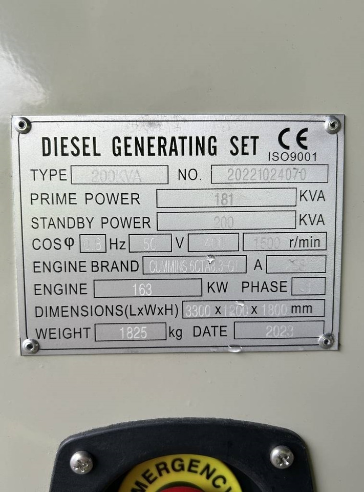 Cummins 6CTA8.3-G1 - 200 kVA Generator - DPX-19839 - Βιομηχανική γεννήτρια: φωτογραφία 5 Cummins 6CTA8.3-G1 - 200 kVA Generator - DPX-19839 - Βιομηχανική γεννήτρια: φωτογραφία 5