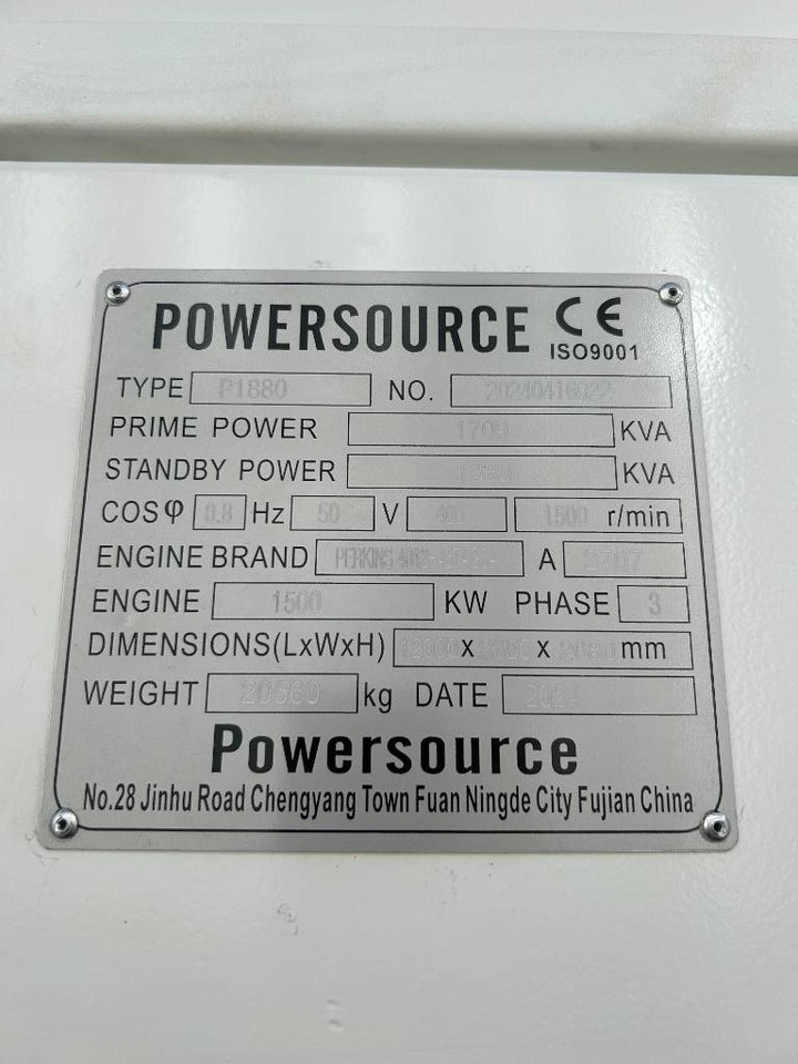 Perkins 4012-46TAG3A - 1.880 kVA Generator - DPX-19824-O - Βιομηχανική γεννήτρια: φωτογραφία 4 Perkins 4012-46TAG3A - 1.880 kVA Generator - DPX-19824-O - Βιομηχανική γεννήτρια: φωτογραφία 4