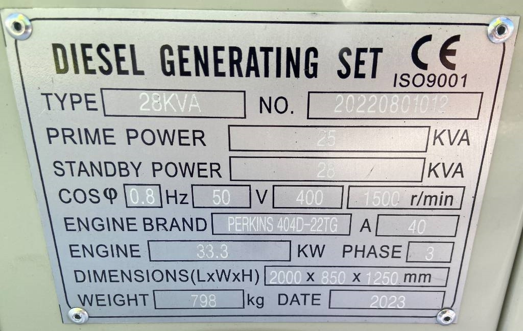 Perkins 404-22TG - 28 kVA Generator - DPX-19801.1 - Βιομηχανική γεννήτρια: φωτογραφία 5 Perkins 404-22TG - 28 kVA Generator - DPX-19801.1 - Βιομηχανική γεννήτρια: φωτογραφία 5